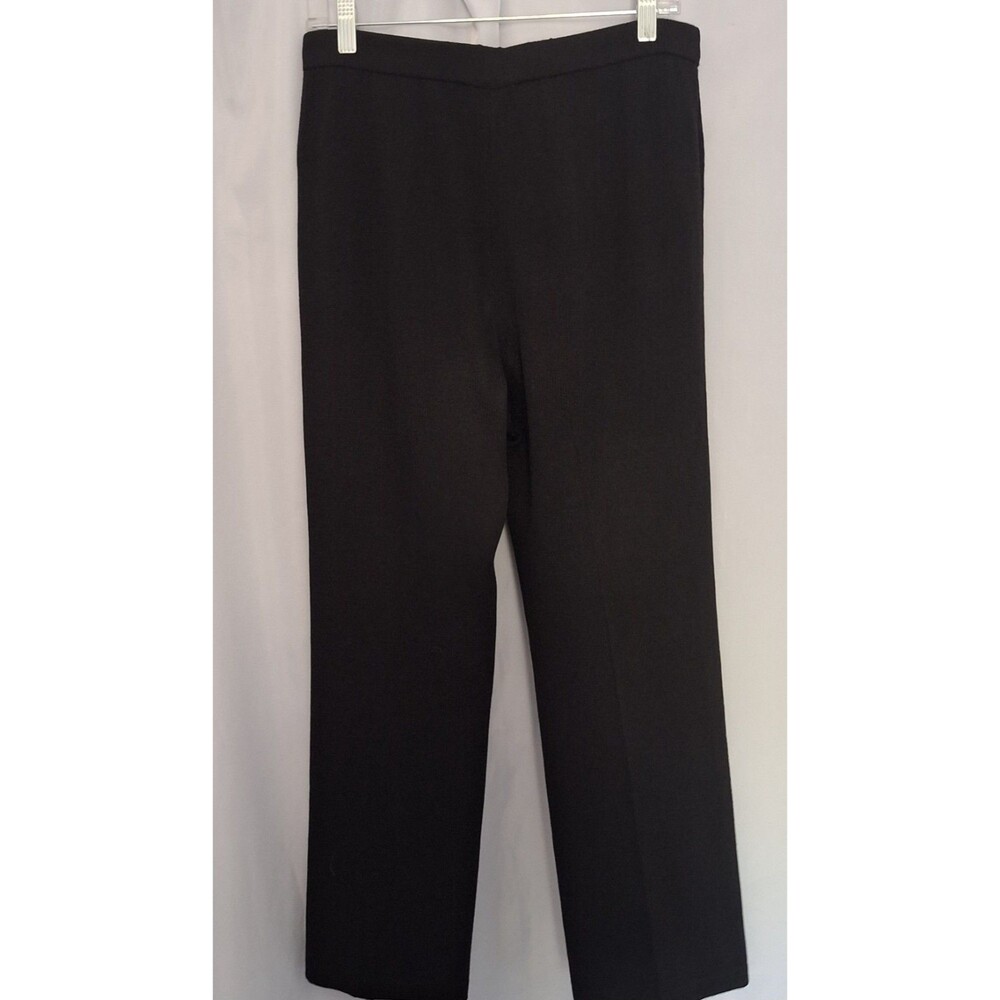 Womens St. Johns Santana Knit caviar trousers minimalist flat front Sz 10